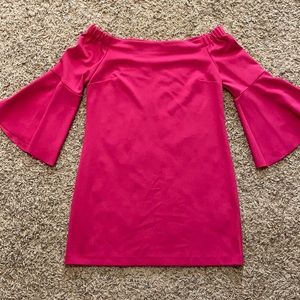 Fushia Off the shoulder dress